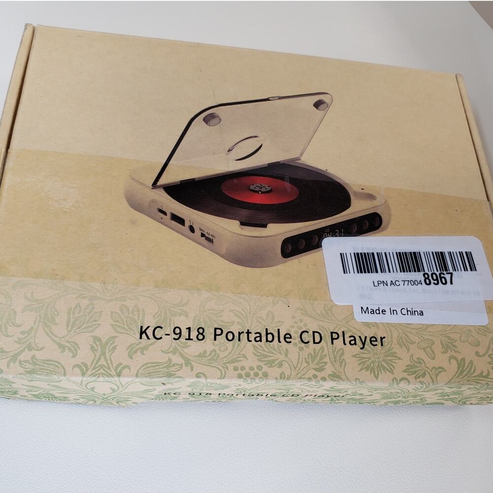 Portable CD Player KC-918 USB Rechargeable Compact Music Disc Player